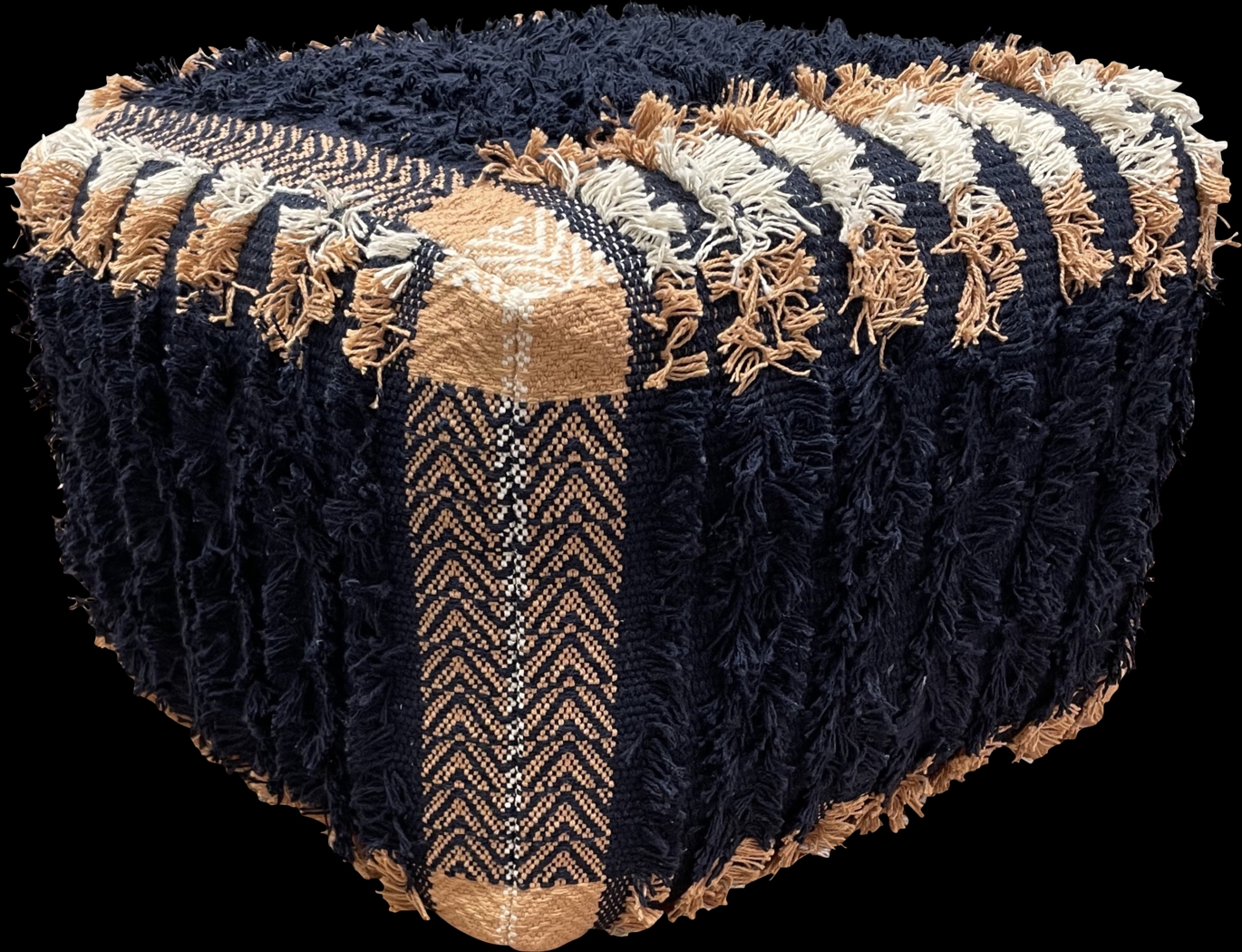 Eleman Black Pouf - Thumbnail - Image 1