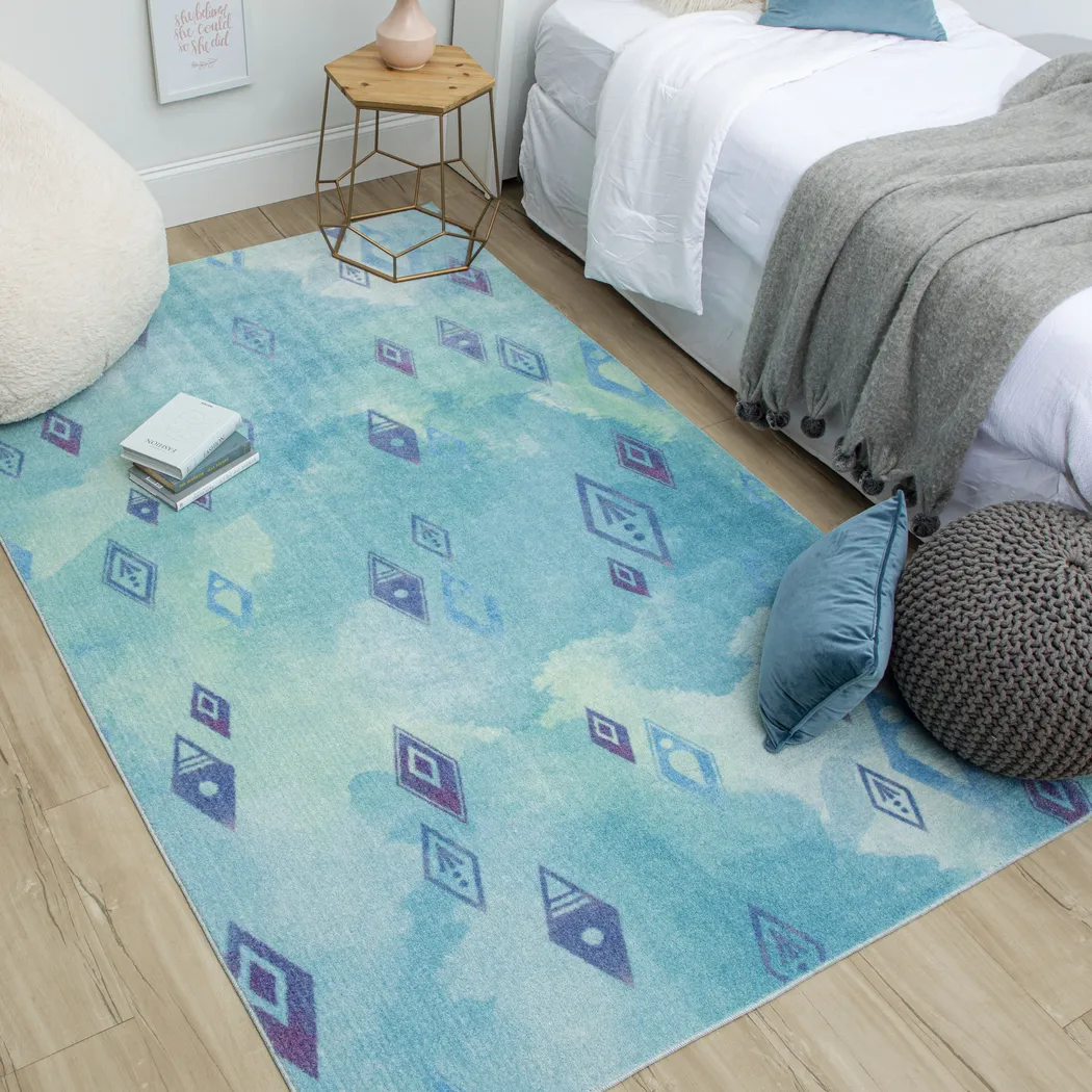 Kids Disney's Elemental Watercolor Blue 8' x 10' Rug - Thumbnail - Image 5