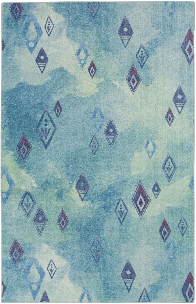 Kids Disney's Elemental Watercolor Blue 8' x 10' Rug - Thumbnail - Image 1