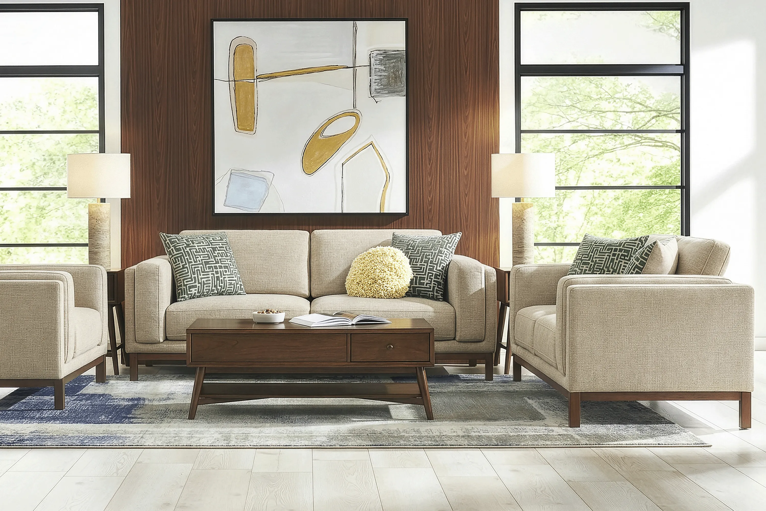 Elena Court Beige Loveseat - Thumbnail - Image 2