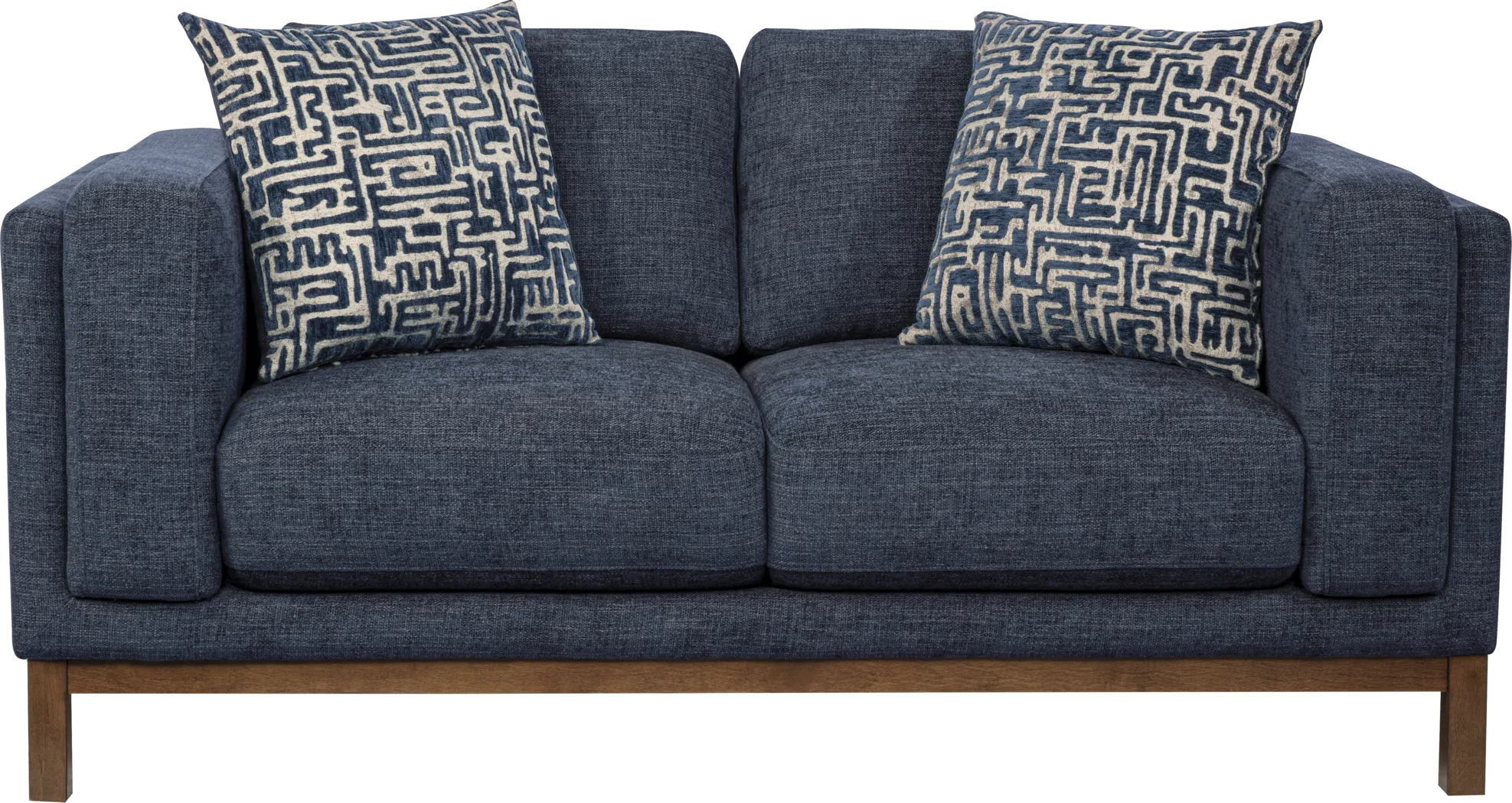 Elena Court Blue Loveseat - Thumbnail - Image 1
