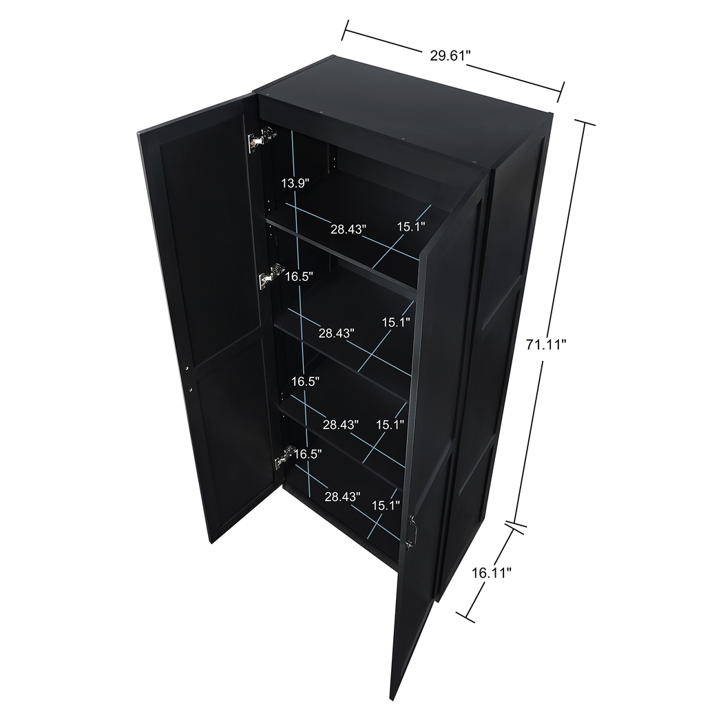 Elerton Black Storage Accent Cabinet - Thumbnail - Image 7