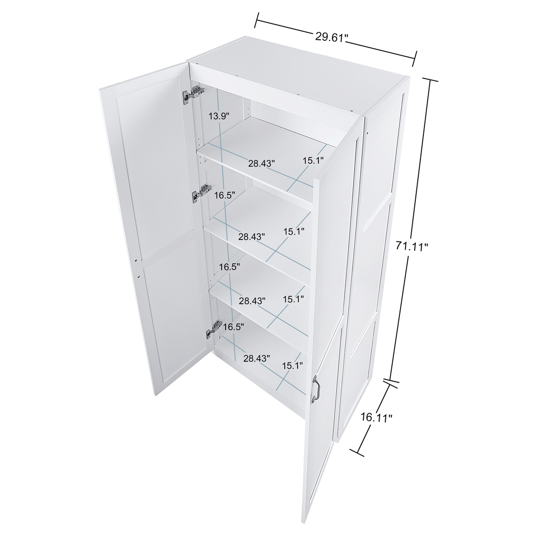 Elerton White Storage Accent Cabinet - Thumbnail - Image 8