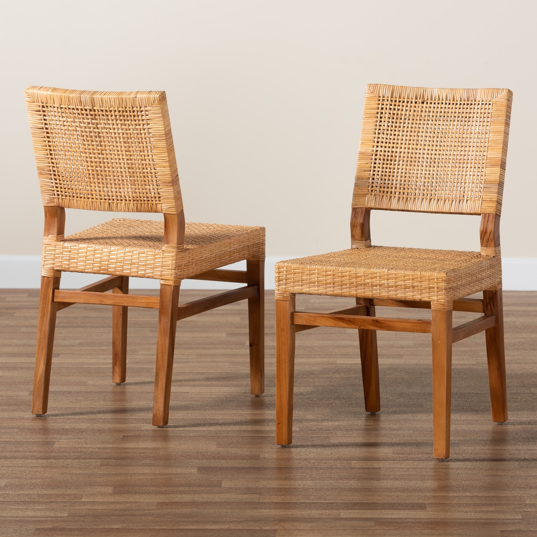 Elesya Brown Side Chair, Set of 2 - Thumbnail - Image 3