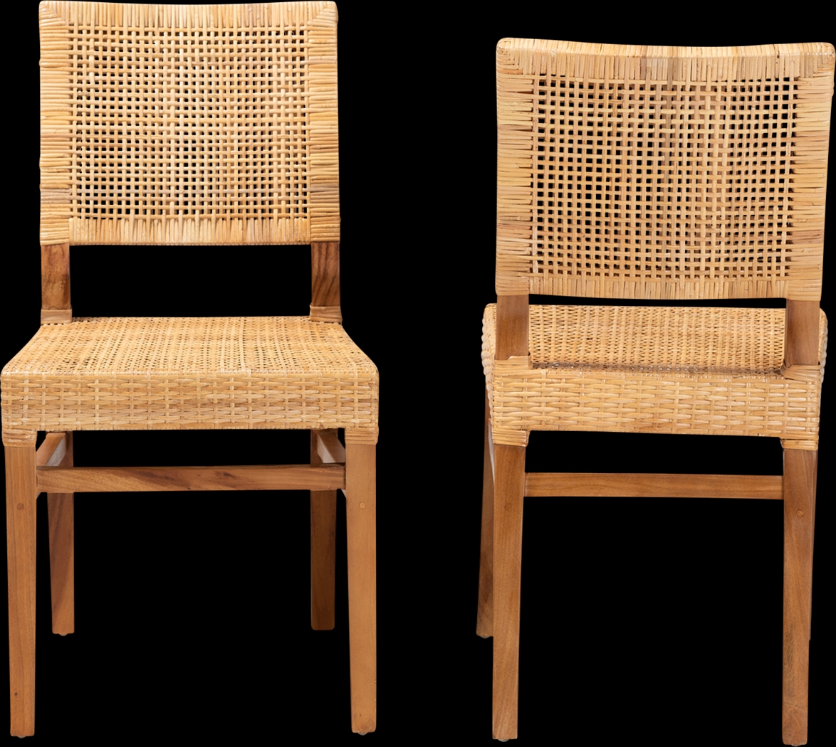 Elesya Brown Side Chair, Set of 2 - Thumbnail - Image 4