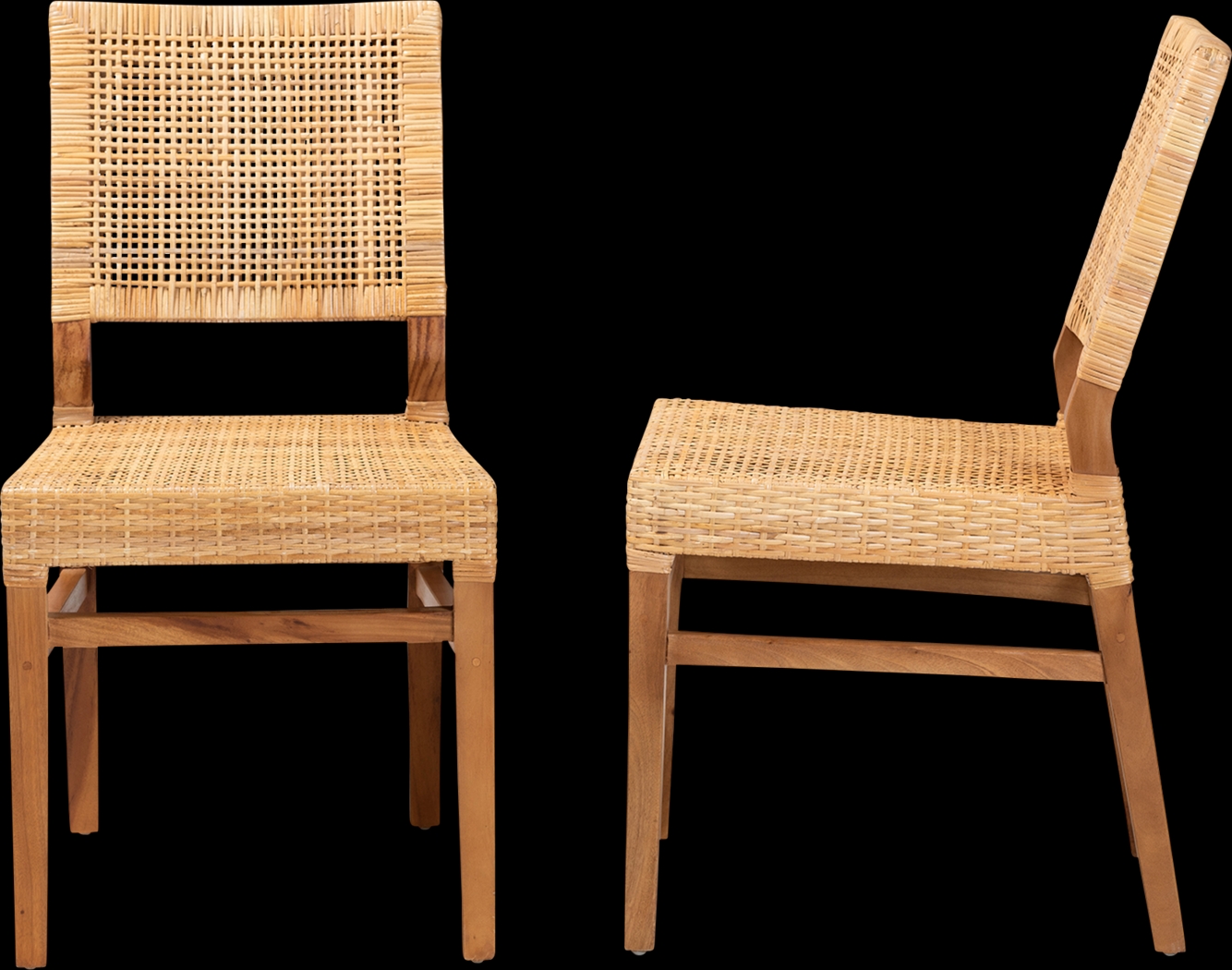 Elesya Brown Side Chair, Set of 2 - Thumbnail - Image 5