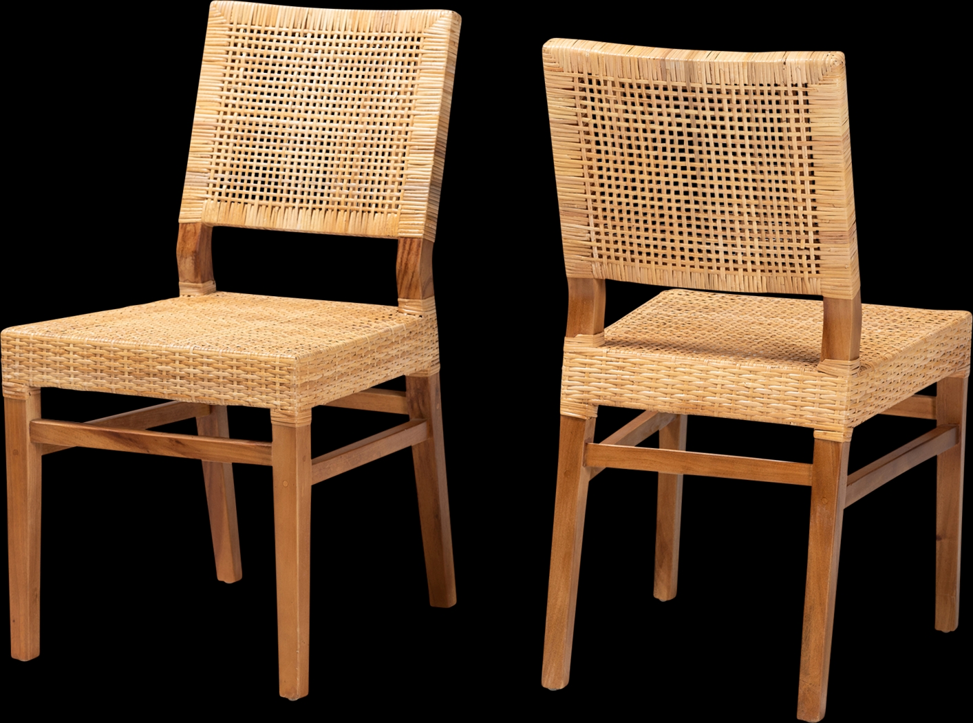 Elesya Brown Side Chair, Set of 2 - Thumbnail - Image 1