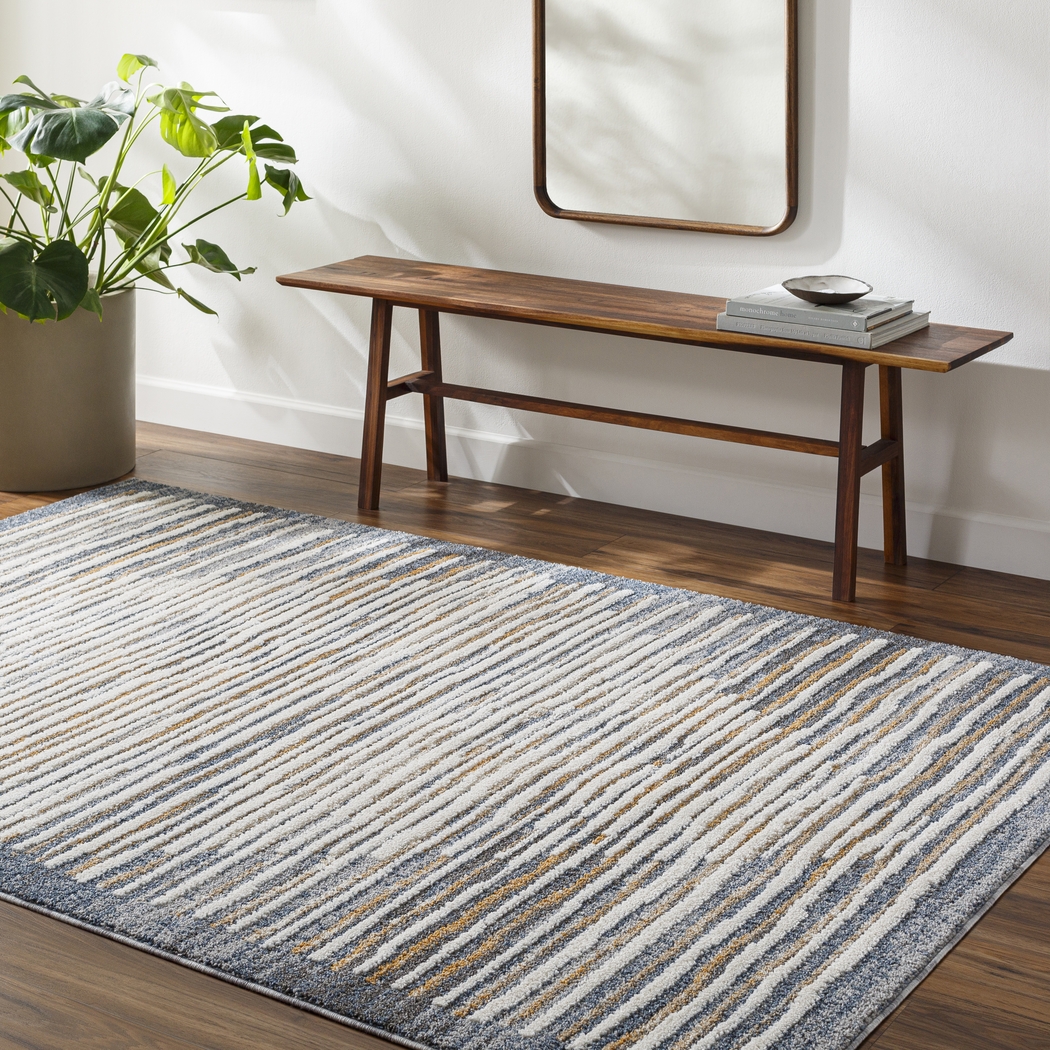 Elfun Blue 7'10 x 10' Area Rug - Thumbnail - Image 2
