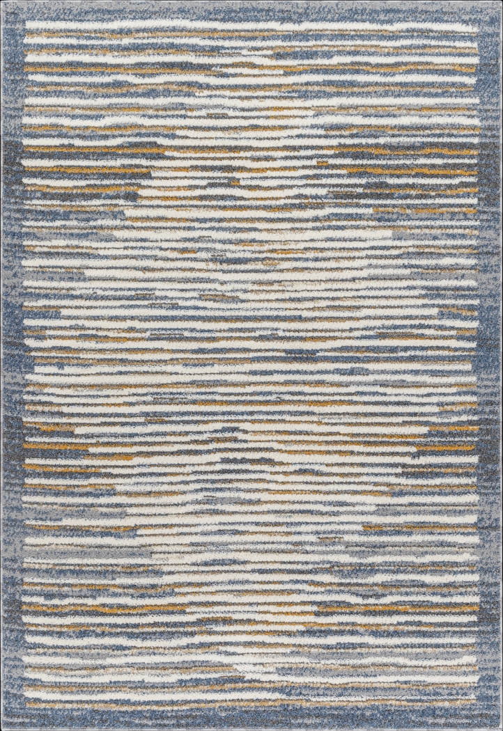 Elfun Blue 7'10 x 10' Area Rug - Thumbnail - Image 1