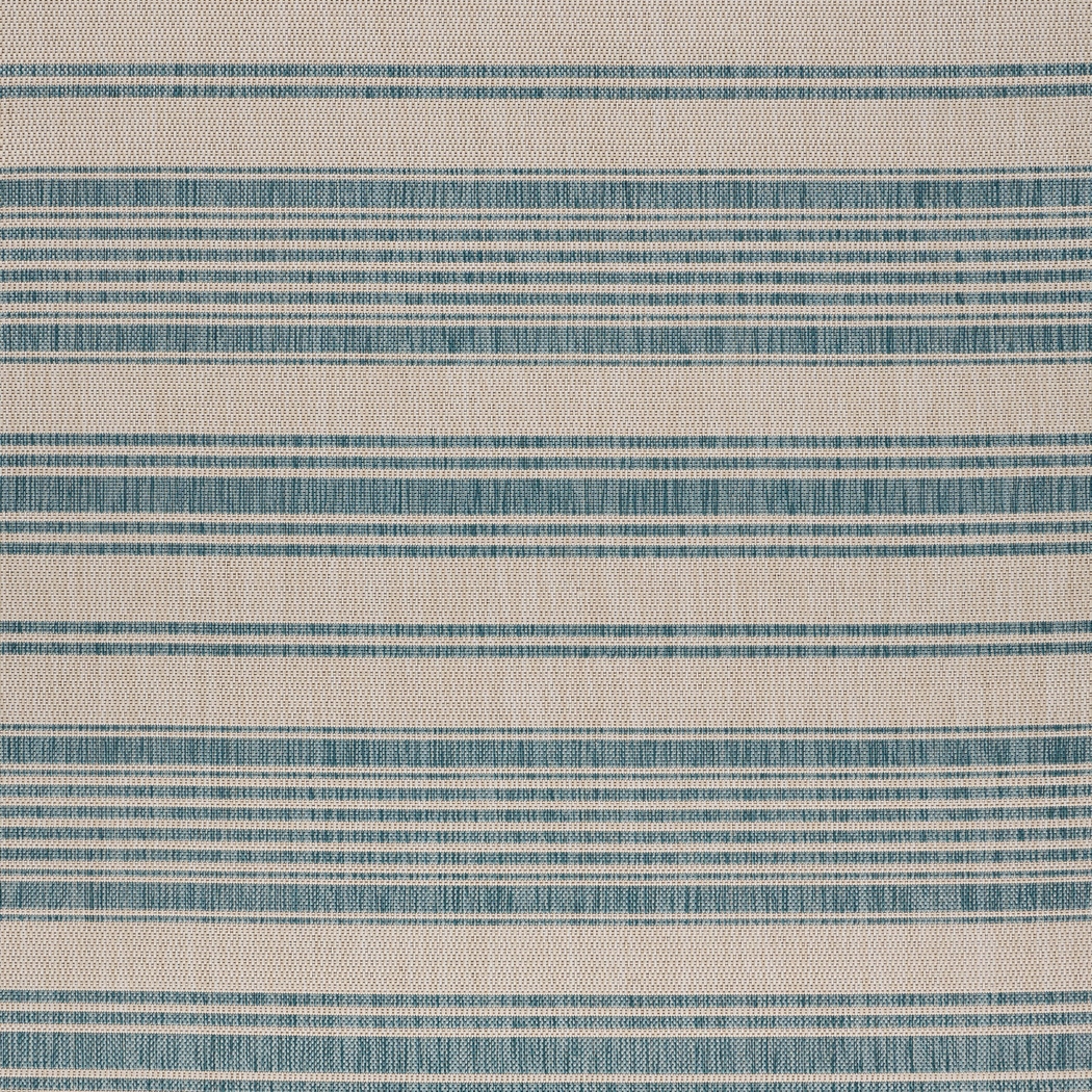 Elgaitere Aqua/White 7'6 x 9'5 Indoor/Outdoor Rug - Thumbnail - Image 3