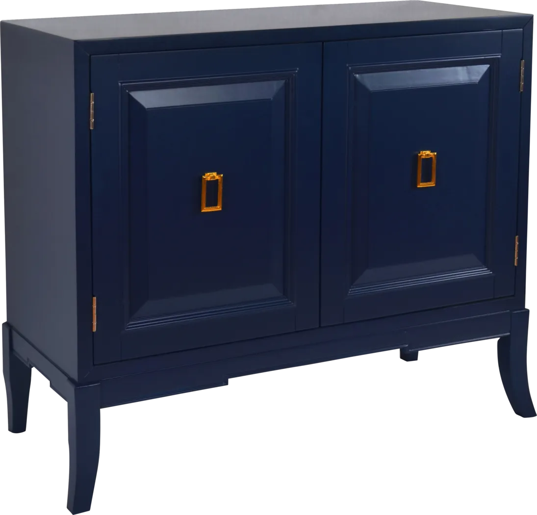 Eli Square Blue Accent Cabinet - Thumbnail - Image 1