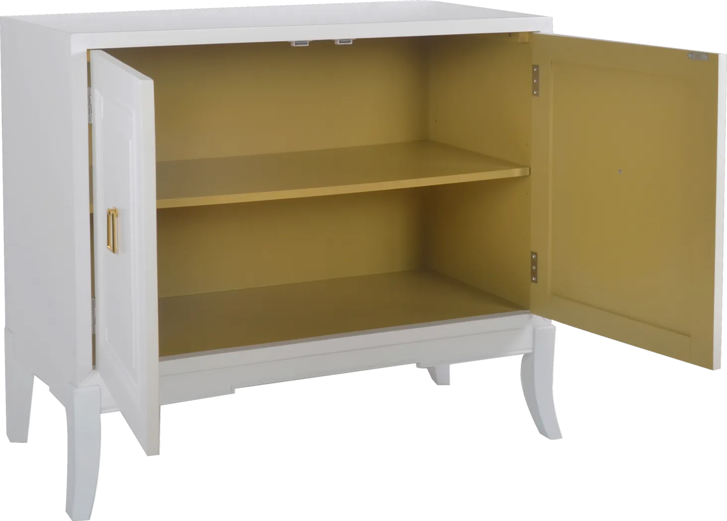 Eli Square White Accent Cabinet - Thumbnail - Image 2