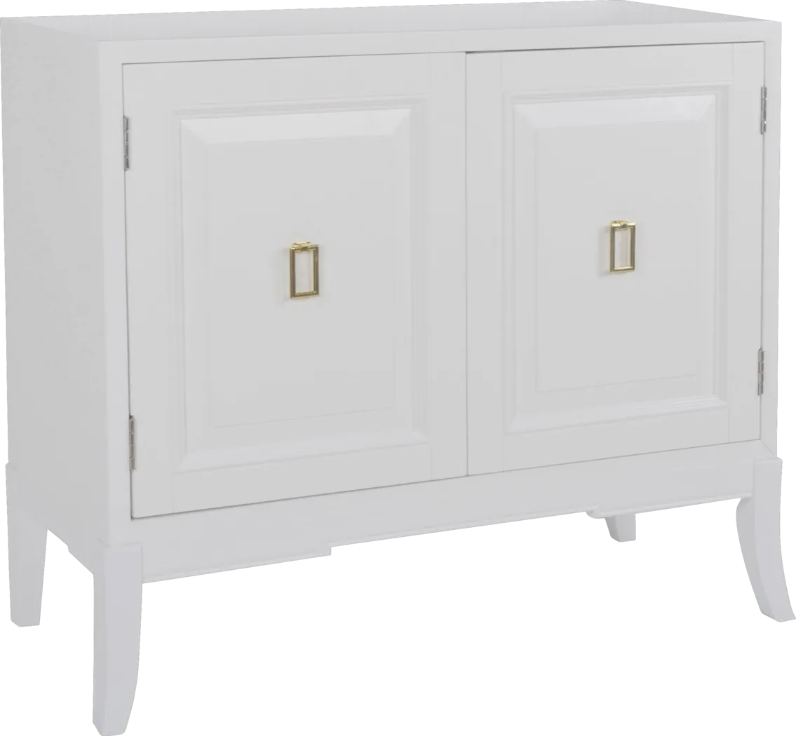 Eli Square White Accent Cabinet - Thumbnail - Image 1