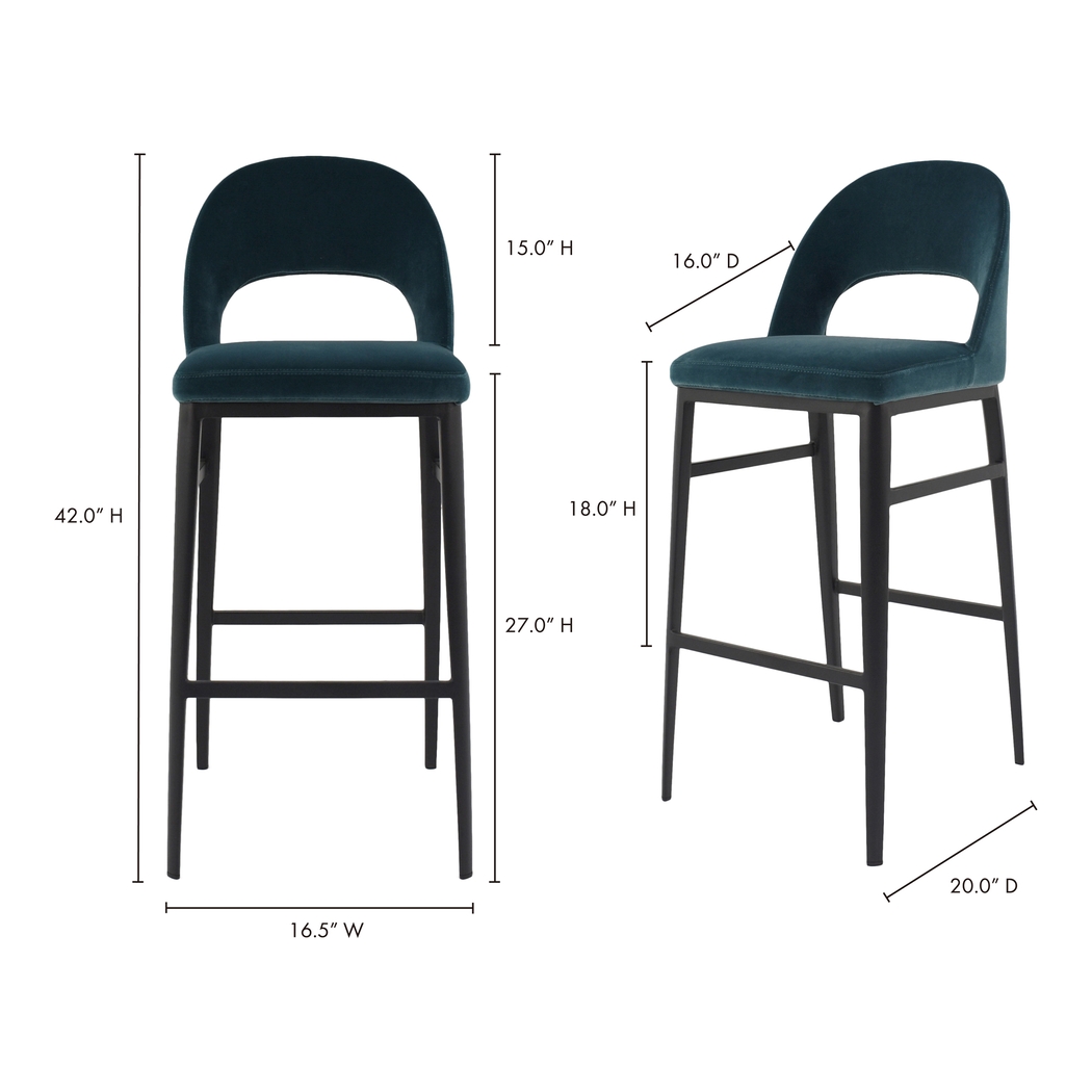 Elias Court Teal Barstool - Thumbnail - Image 7