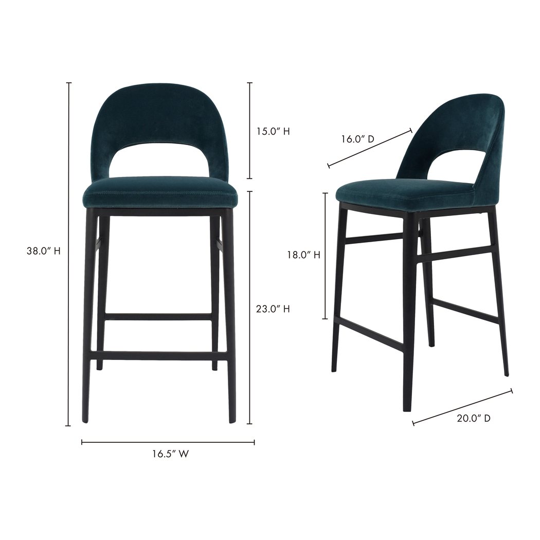 Elias Court Teal Counter Stool - Thumbnail - Image 7