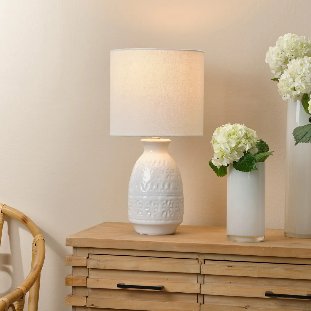 Eliaso White Lamp - Thumbnail - Image 2