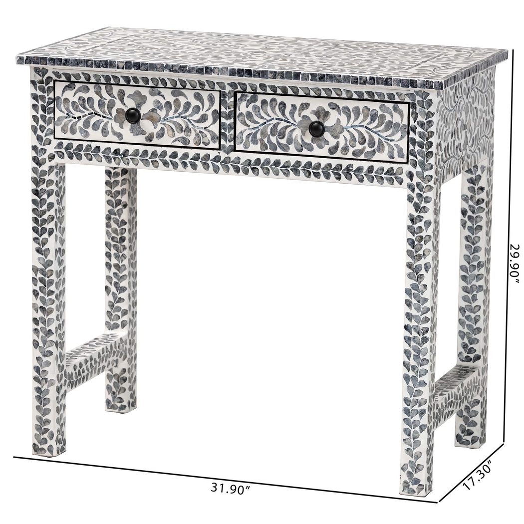 Eliasony White and Black Console Table - Thumbnail - Image 3