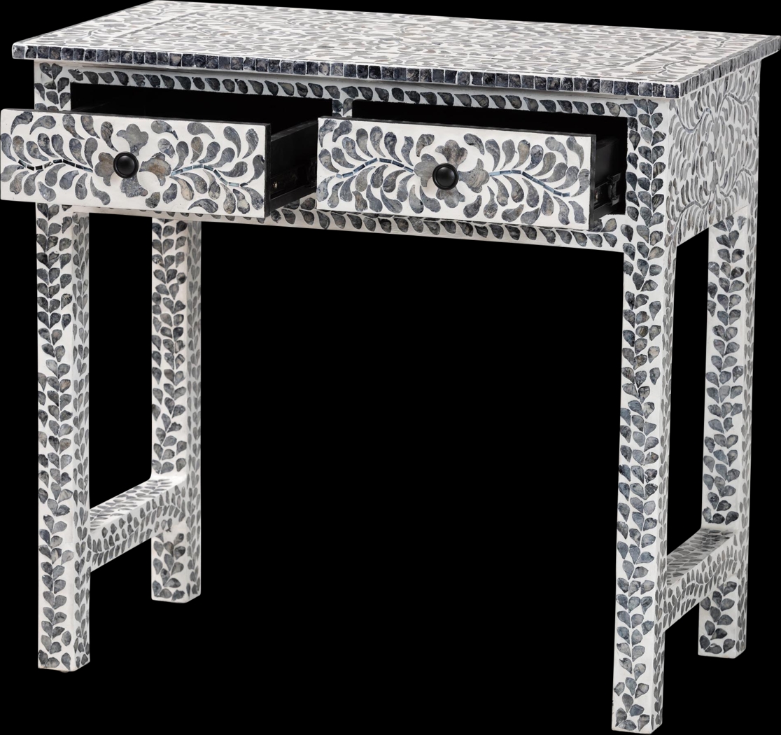 Eliasony White and Black Console Table - Thumbnail - Image 4