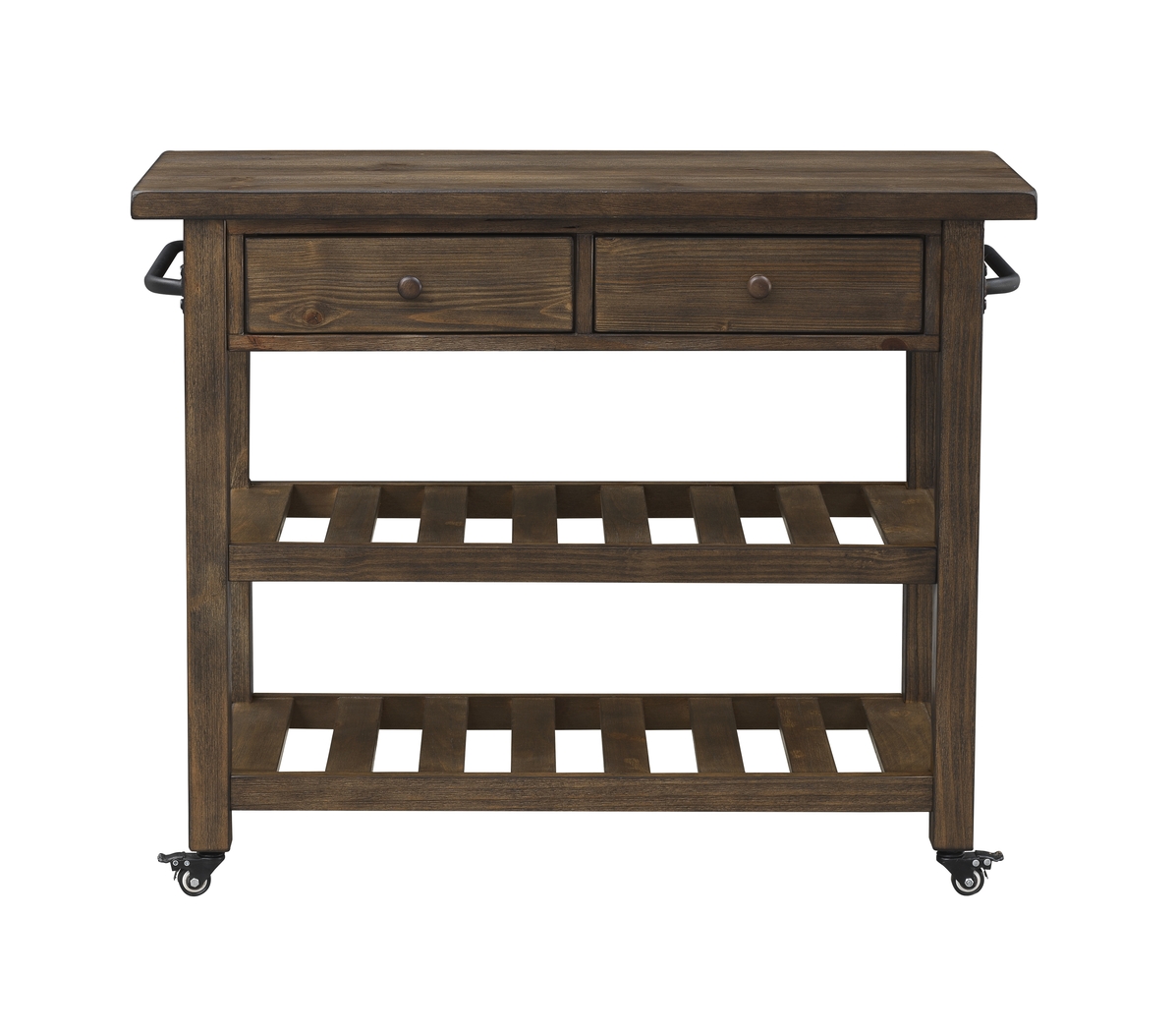 Elinas Brown Kitchen Cart - Thumbnail - Image 2