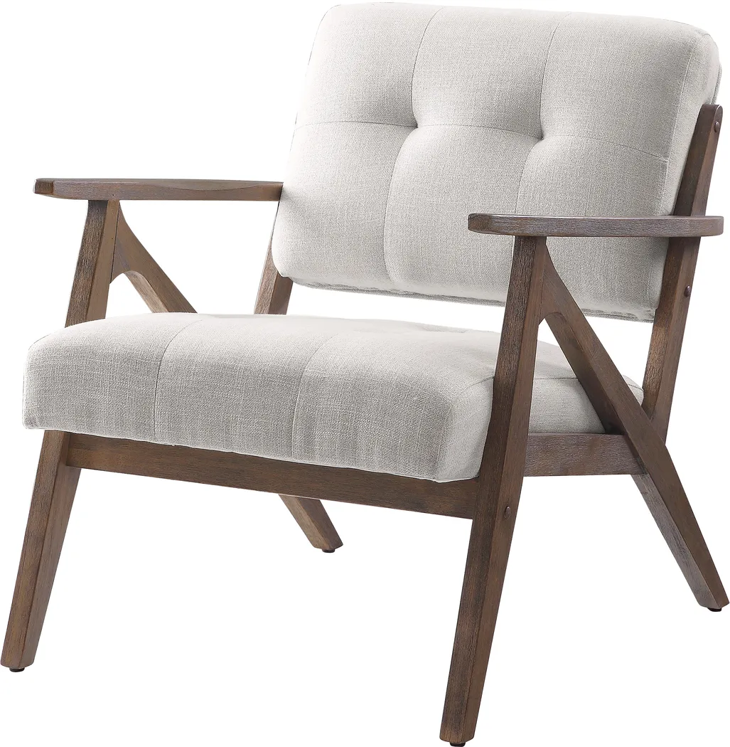 Eliona I Cream Accent Chair - Thumbnail - Image 3