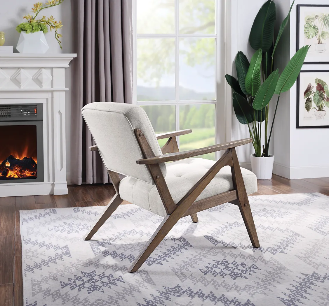 Eliona I Cream Accent Chair - Thumbnail - Image 6