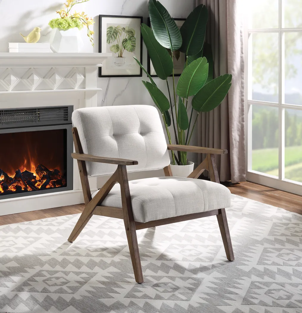 Eliona I Cream Accent Chair - Thumbnail - Image 7