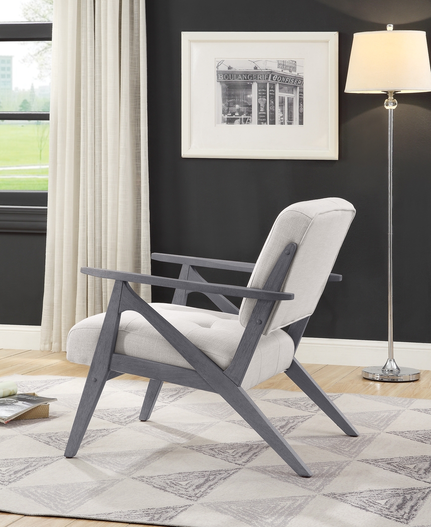 Eliona II Cream Accent Chair - Thumbnail - Image 3