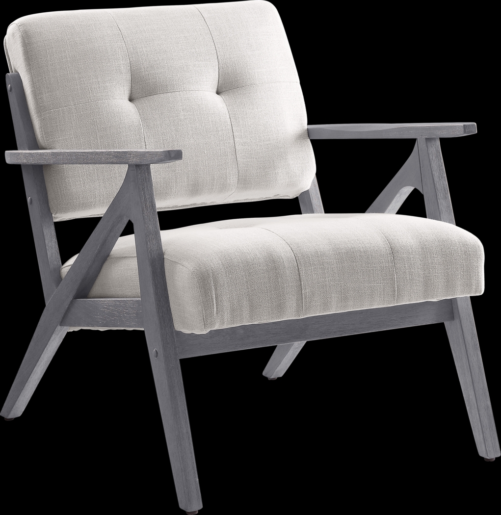 Eliona II Cream Accent Chair - Thumbnail - Image 1