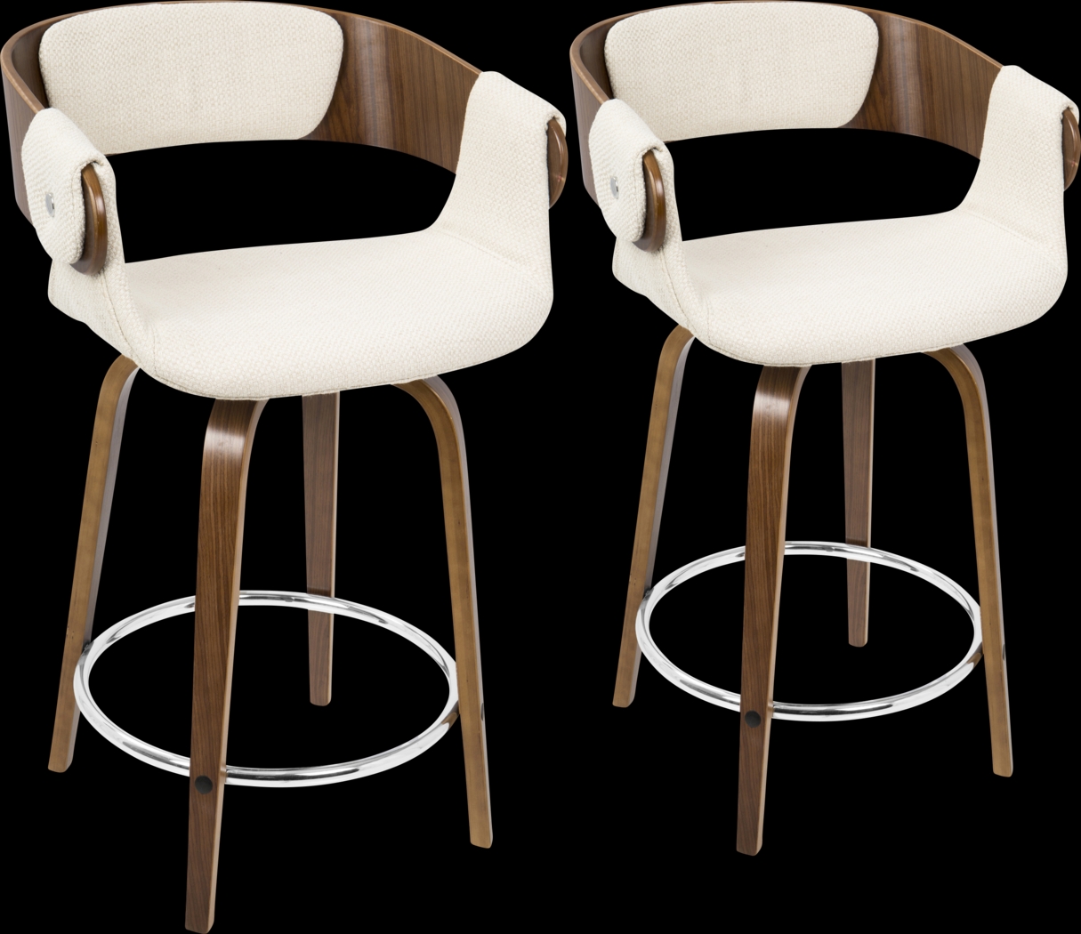 Eliza Cream Counter Height Stool (Set of 2) - Thumbnail - Image 1