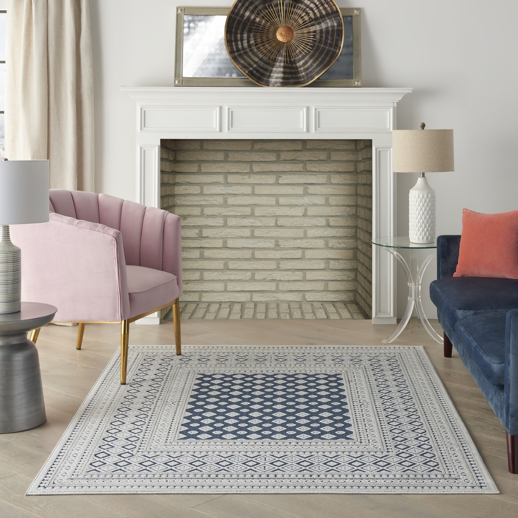 Elizardo Blue 5' x 7' Indoor/Outdoor Rug - Thumbnail - Image 7