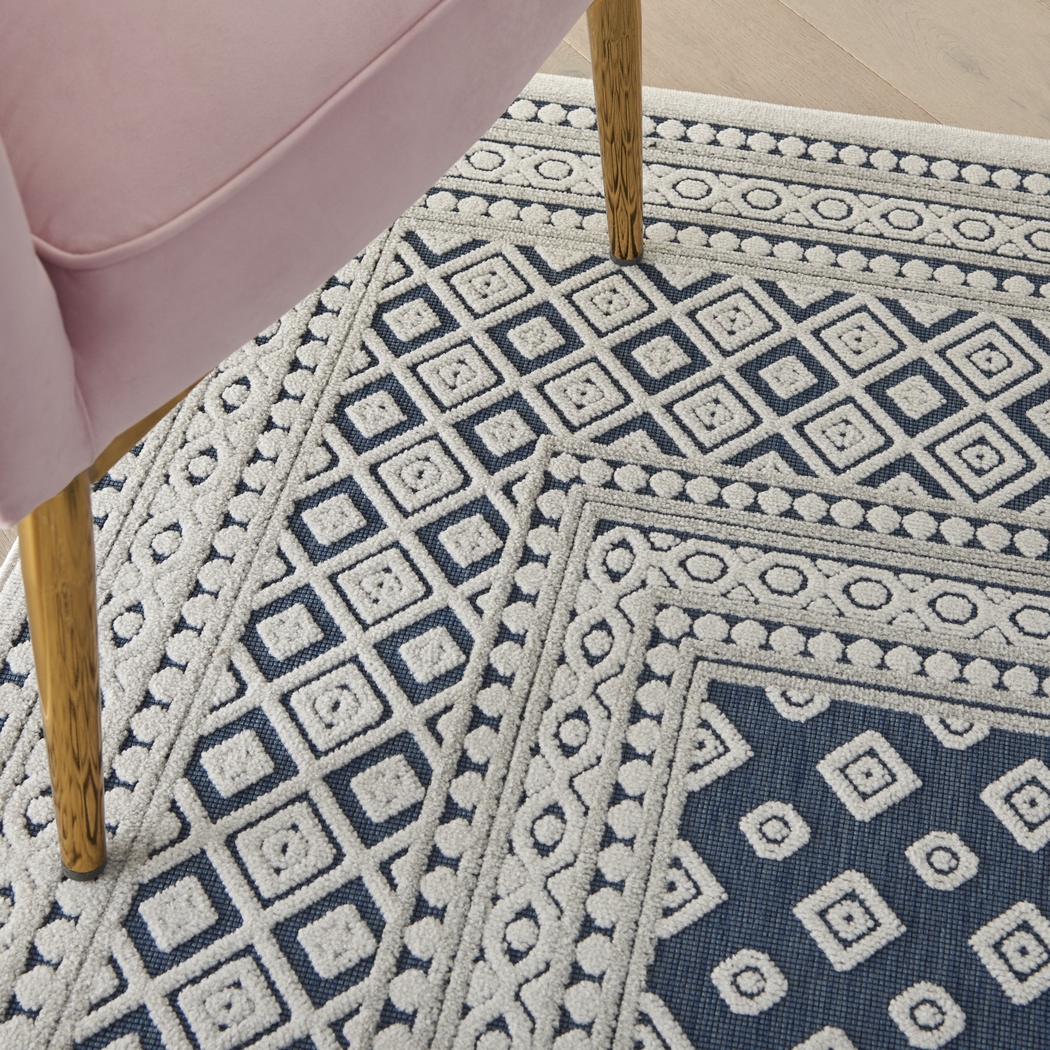 Elizardo Blue 5' x 7' Indoor/Outdoor Rug - Thumbnail - Image 8