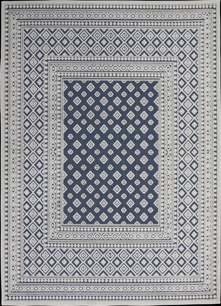 Elizardo Blue 5' x 7' Indoor/Outdoor Rug - Thumbnail - Image 1