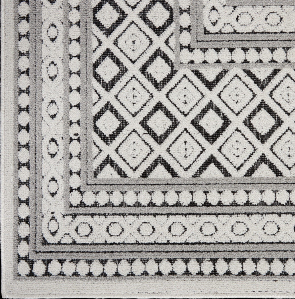 Elizardo Dark Gray 5' x 7' Indoor/Outdoor Rug - Thumbnail - Image 3