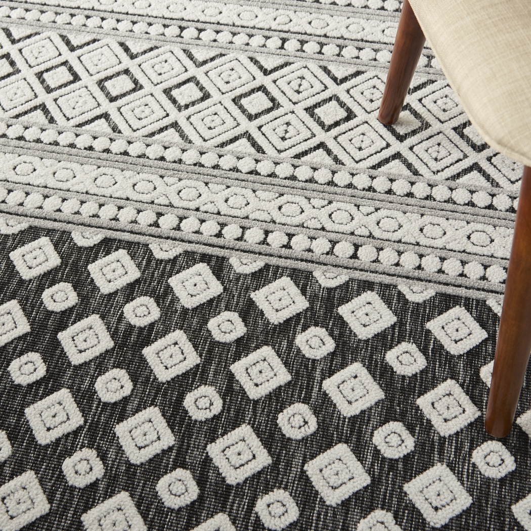 Elizardo Dark Gray 5' x 7' Indoor/Outdoor Rug - Thumbnail - Image 9