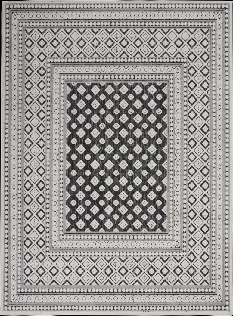 Elizardo Dark Gray 5' x 7' Indoor/Outdoor Rug - Thumbnail - Image 1