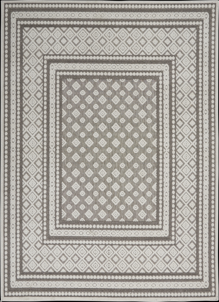 Elizardo Light Gray 5' x 7' Indoor/Outdoor Rug - Thumbnail - Image 1