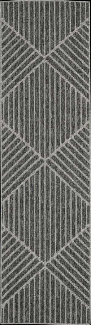 Elize Dark Gray 2'2 x 10' Runner Indoor/Outdoor Rug - Thumbnail - Image 1