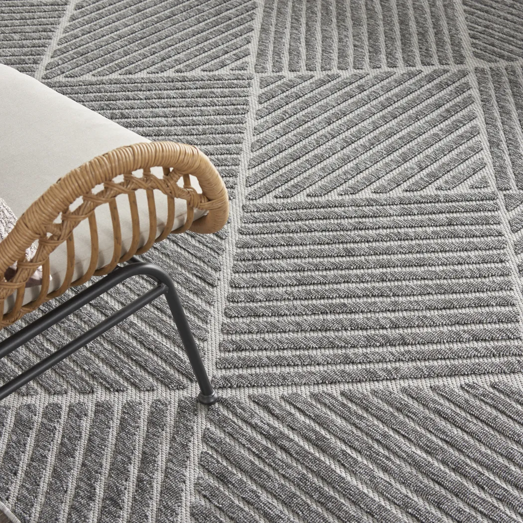 Elize Dark Gray 5' x 7' Indoor/Outdoor Rug - Thumbnail - Image 11