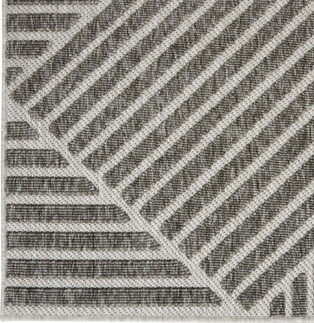 Elize Dark Gray 5' x 7' Indoor/Outdoor Rug - Thumbnail - Image 3