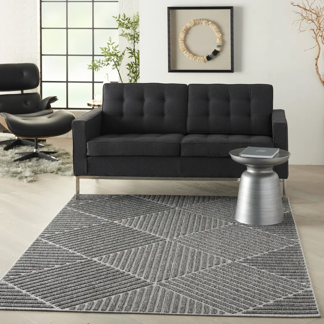 Elize Dark Gray 5' x 7' Indoor/Outdoor Rug - Thumbnail - Image 6