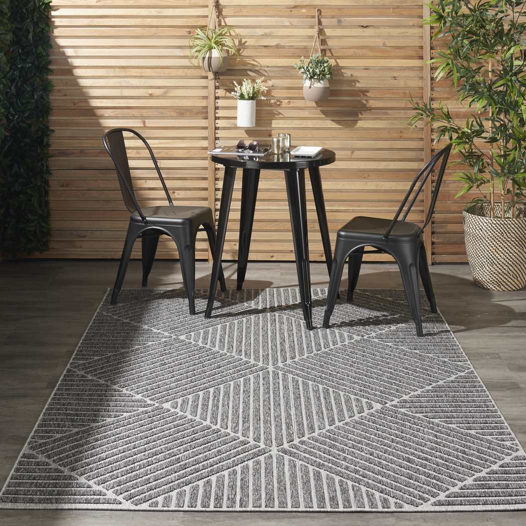 Elize Dark Gray 8' x 10' Indoor/Outdoor Rug - Thumbnail - Image 8