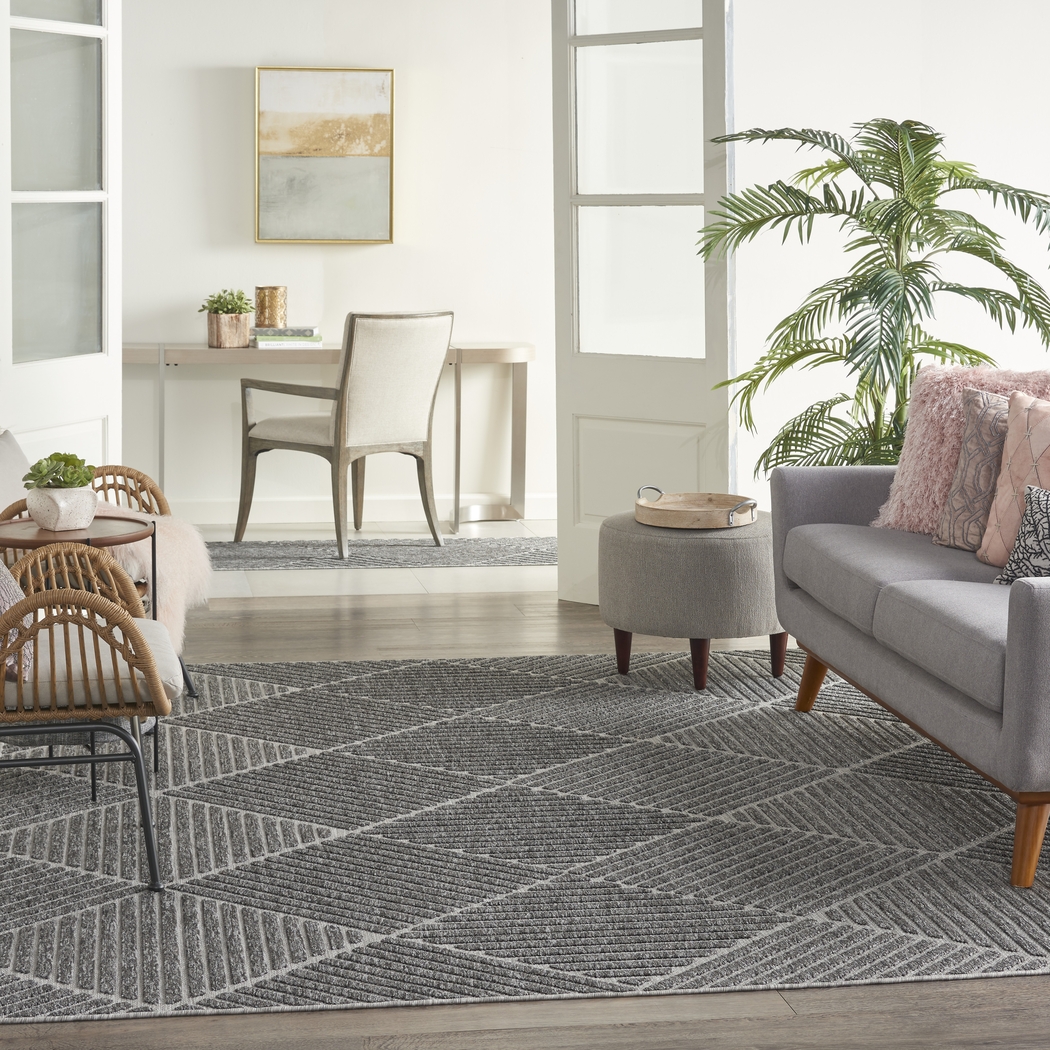 Elize Dark Gray 8' x 10' Indoor/Outdoor Rug - Thumbnail - Image 10