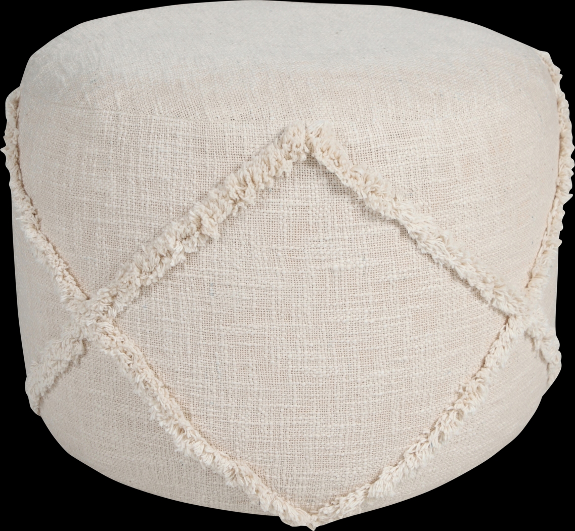 Elizeno I Cream Pouf - Thumbnail - Image 1