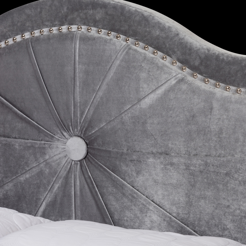 Elkdale Gray Queen Upholstered Bed - Thumbnail - Image 5