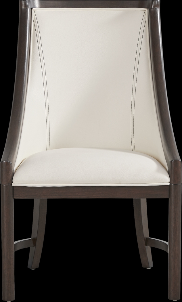 Elko Falls White Upholstered Host Chair - Thumbnail - Image 2