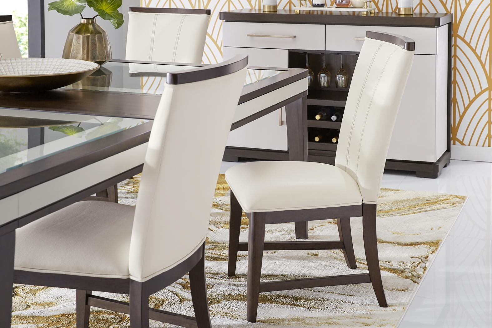 Elko Falls Espresso 5 Pc Dining Room with Upholstered Chairs - Thumbnail - Image 10
