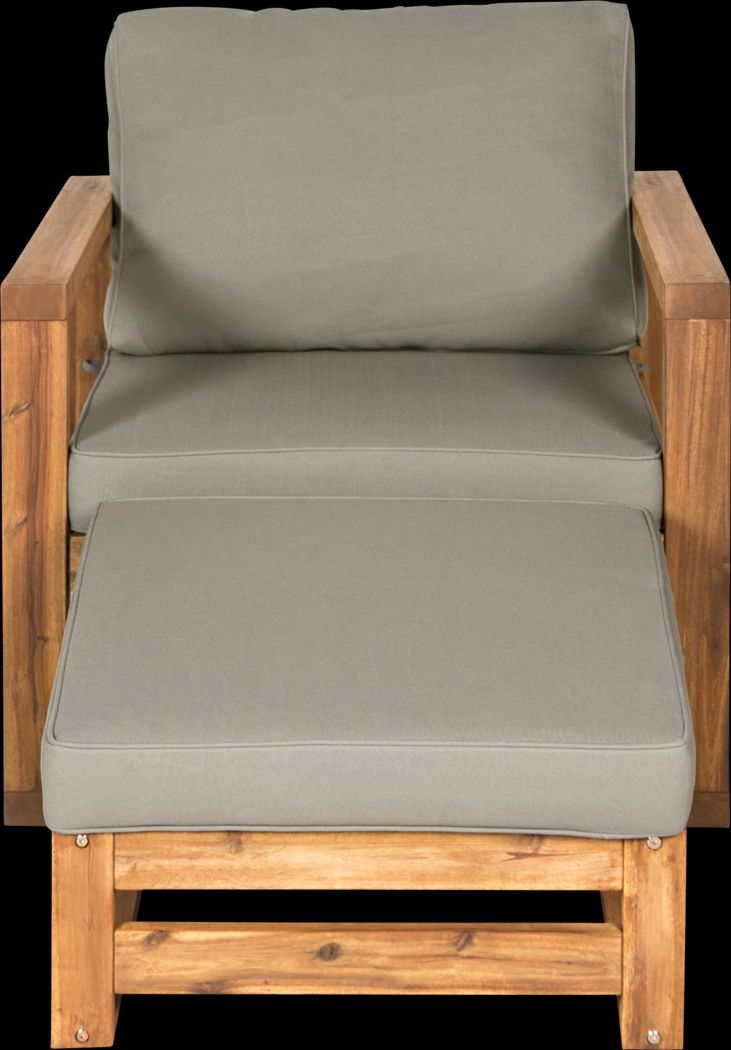 Ellaview Gray Outdoor Chair and Ottoman - Thumbnail - Image 2
