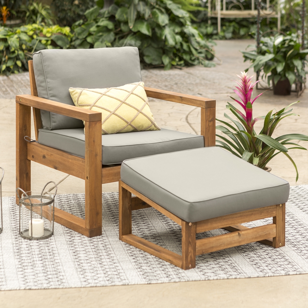 Ellaview Gray Outdoor Chair and Ottoman - Thumbnail - Image 4