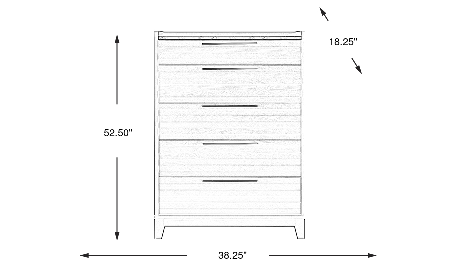 Dimension Image. Please refer to the Dimension Tab on this page for dimension details.