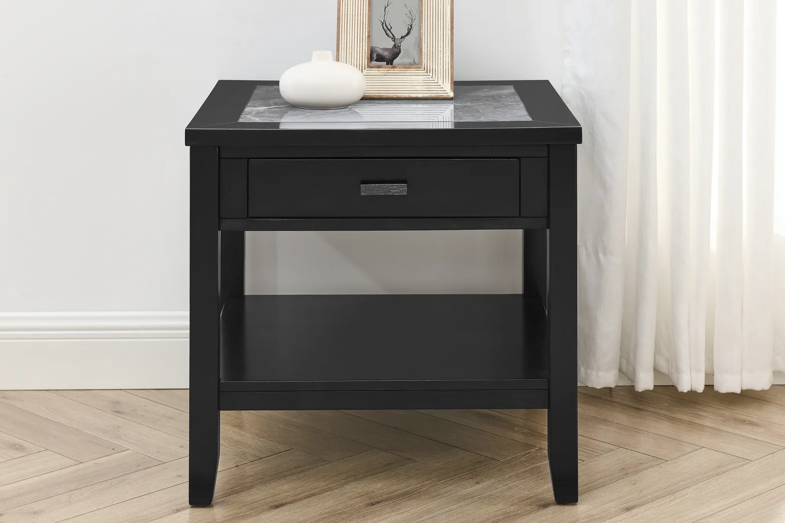 Ellendell Black End Table - Thumbnail - Image 2